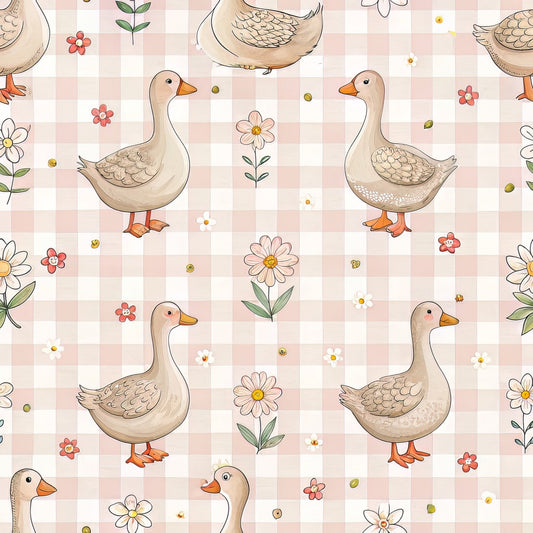 Goose Gingham Pattern 13 Quilting Cotton Fabric