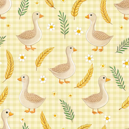 Goose Gingham Pattern 15 Quilting Cotton Fabric