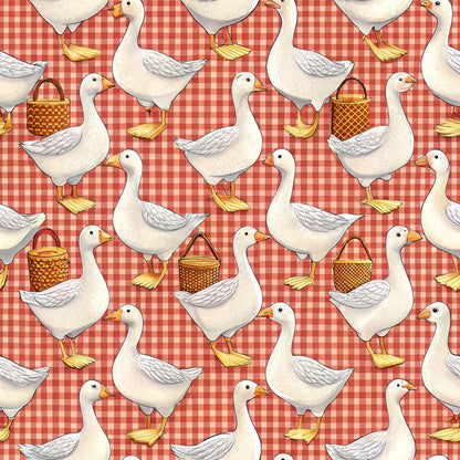 Goose Gingham Pattern 2 Quilting Cotton Fabric