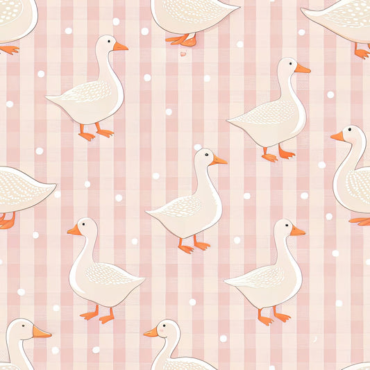 Goose Gingham Pattern 4 Quilting Cotton Fabric