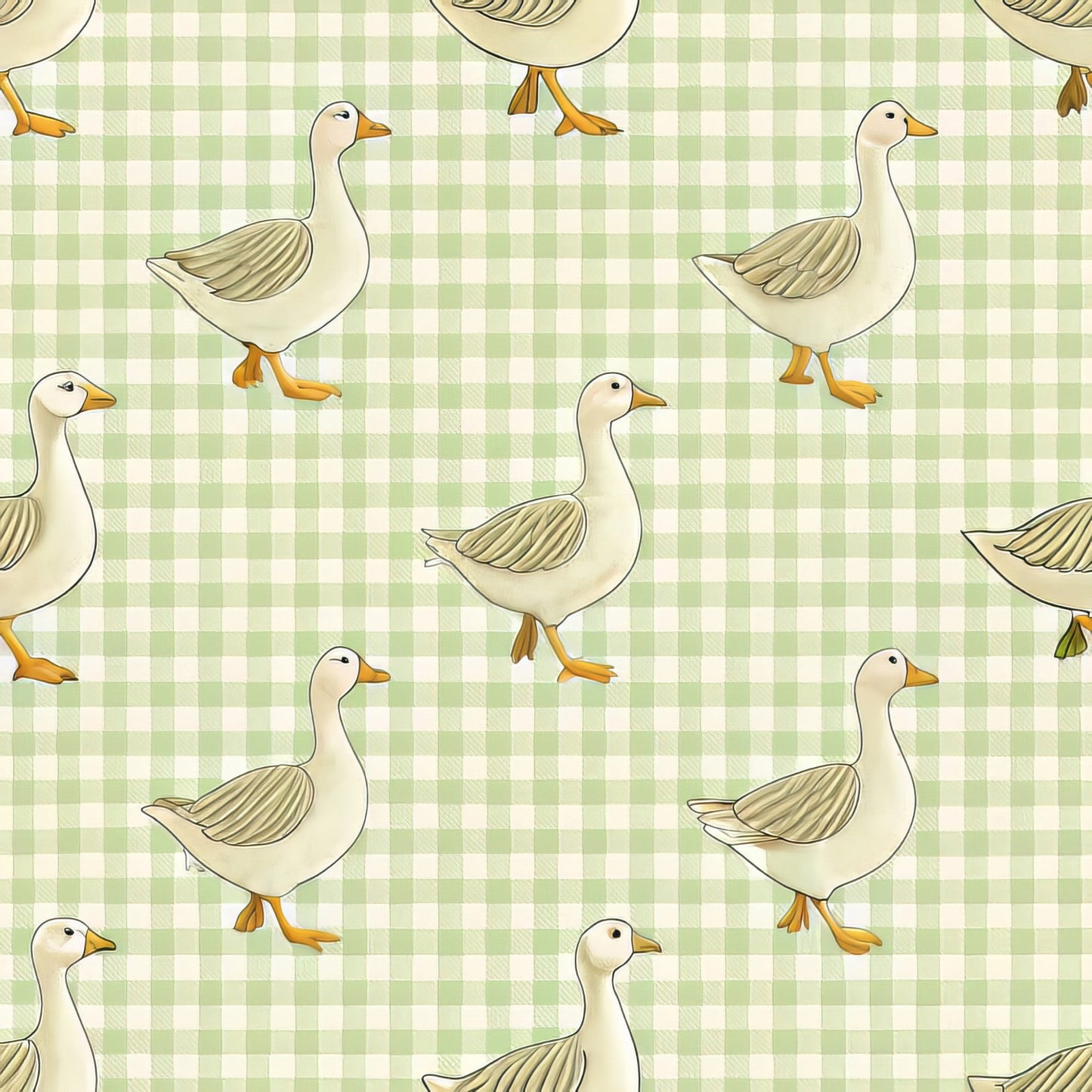Goose Gingham Pattern 5 Quilting Cotton Fabric
