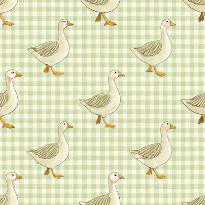 Goose Gingham Pattern 5 Quilting Cotton Fabric