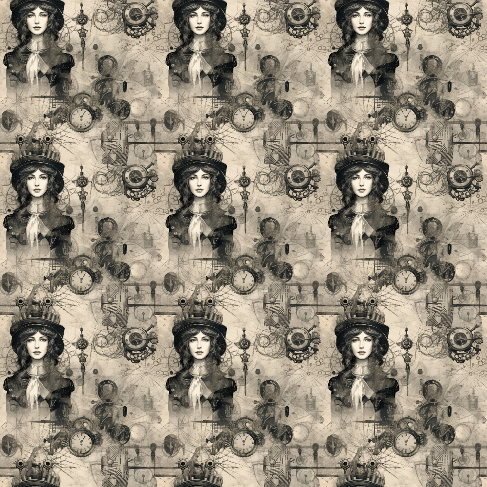 Victorian Aeronaut Pattern 2 Minky Fabric