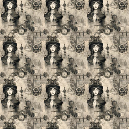 Victorian Aeronaut Pattern 2 Minky Fabric