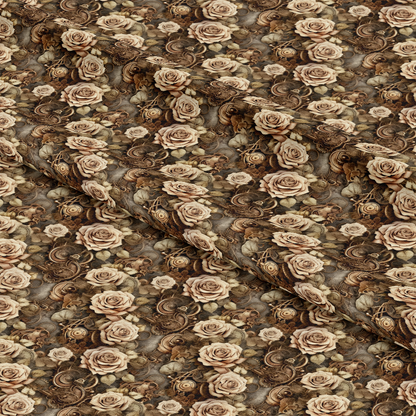 Goth Steampunk Pattern 4 Quilting Cotton Fabric