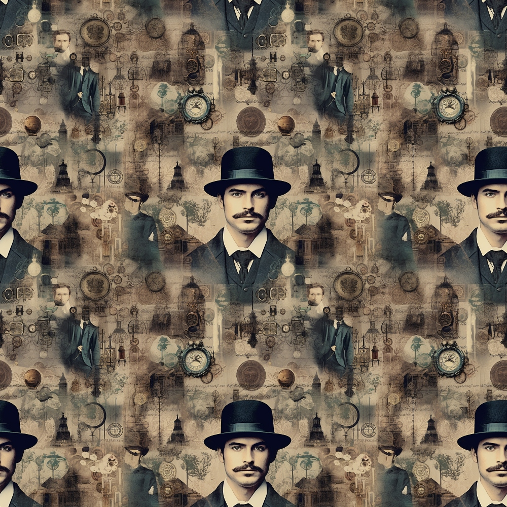 Victorian Aeronaut Pattern 5 Minky Fabric