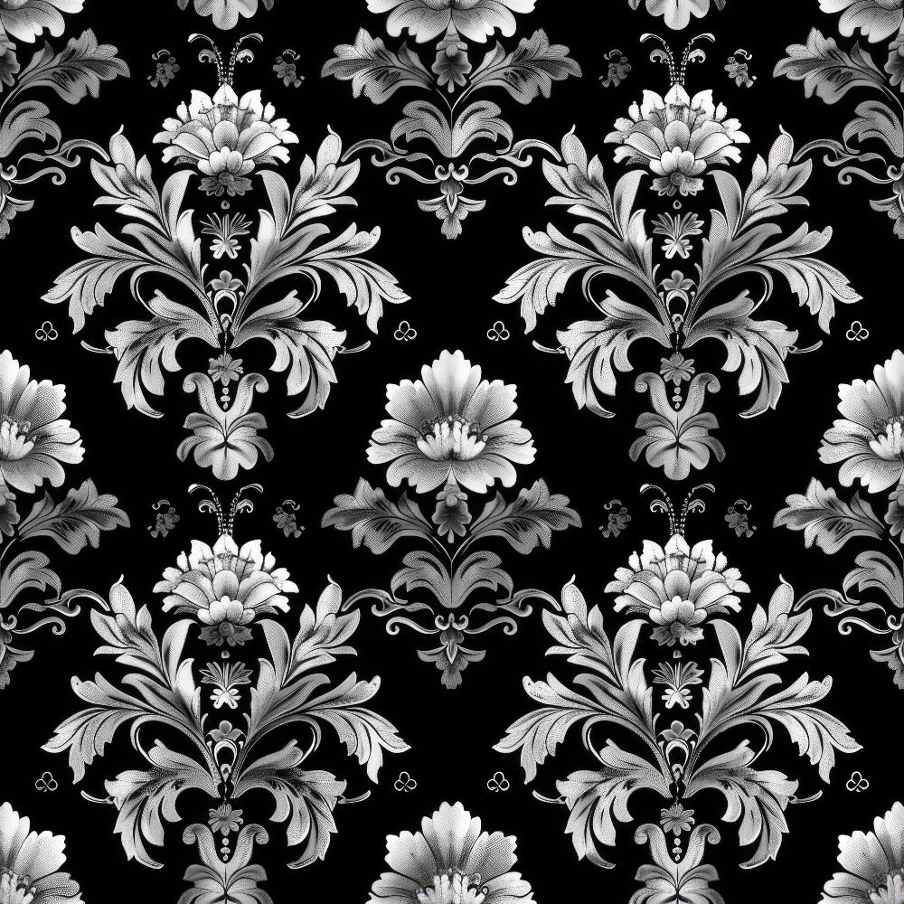 Midnight Filigree Pattern 10 Minky Fabric