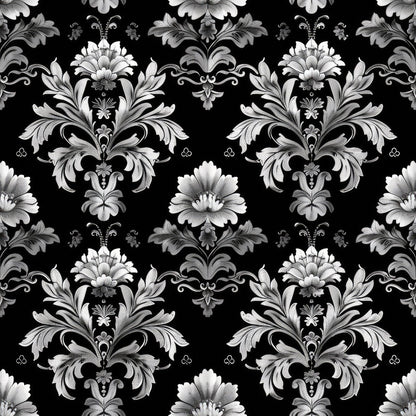 Midnight Filigree Pattern 10 Minky Fabric