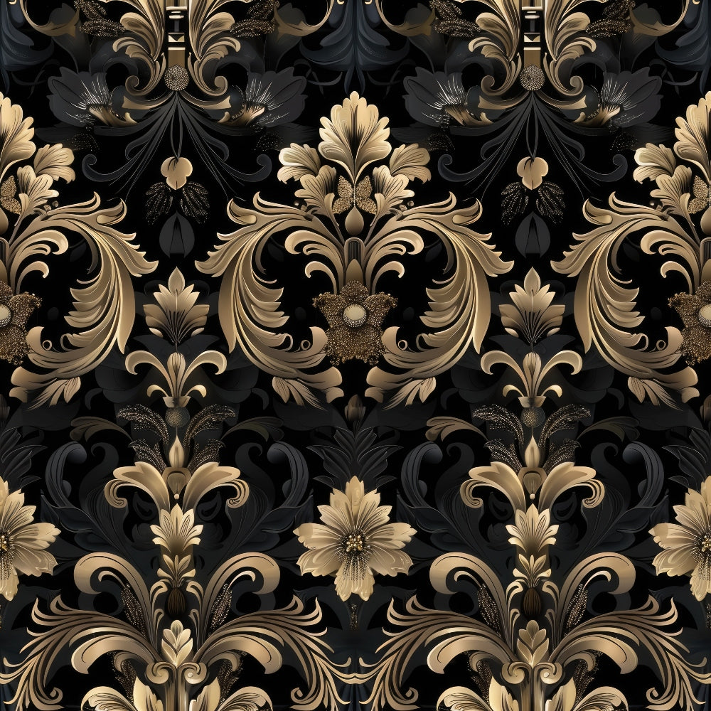 Midnight Filigree Pattern 11 Minky Fabric