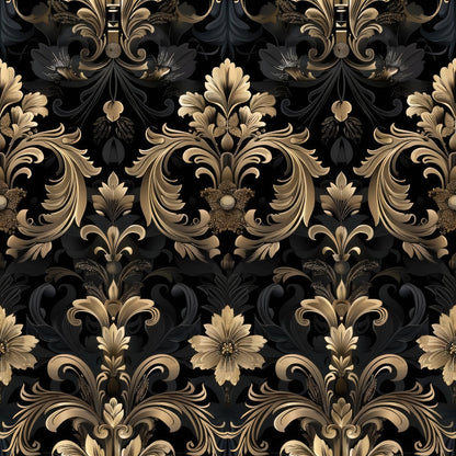 Midnight Filigree Pattern 11 Minky Fabric