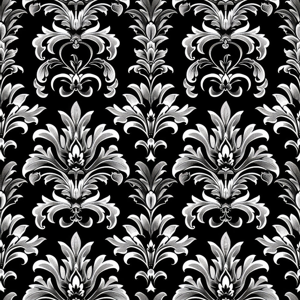 Midnight Filigree Pattern 12 Minky Fabric