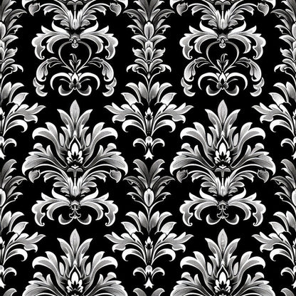 Midnight Filigree Pattern 12 Minky Fabric
