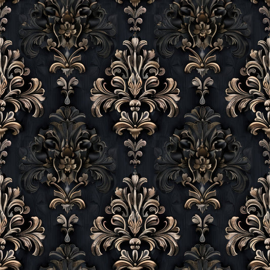 Gothic Damask Pattern 4 Quilting Cotton Fabric