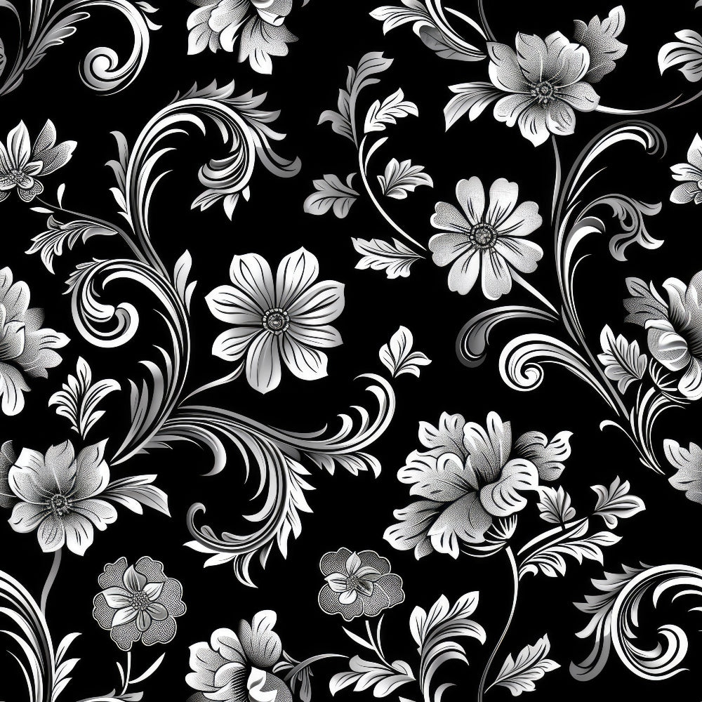 Midnight Filigree Pattern 5 Minky Fabric
