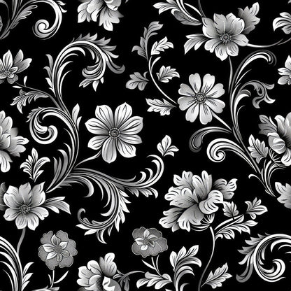 Midnight Filigree Pattern 5 Minky Fabric