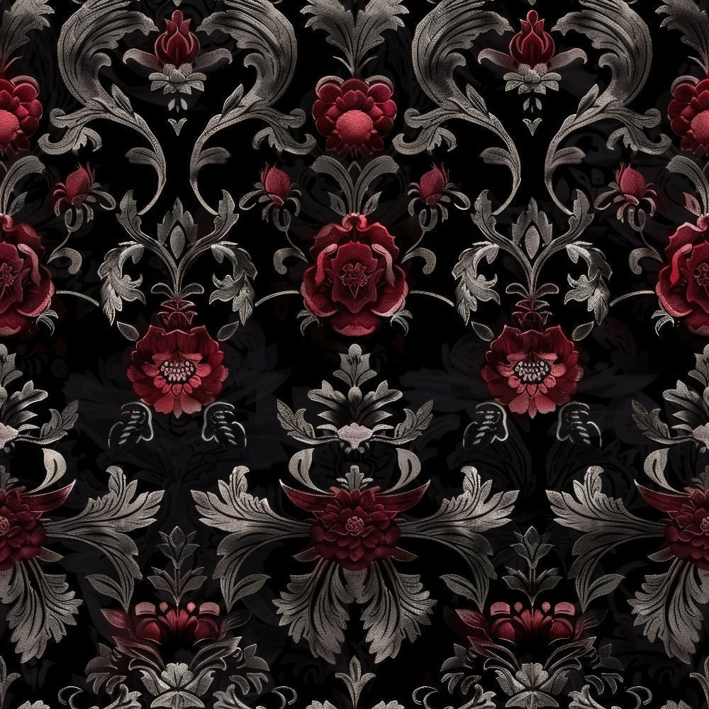 Midnight Filigree Pattern 6 Minky Fabric