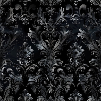Midnight Filigree Pattern 8 Minky Fabric