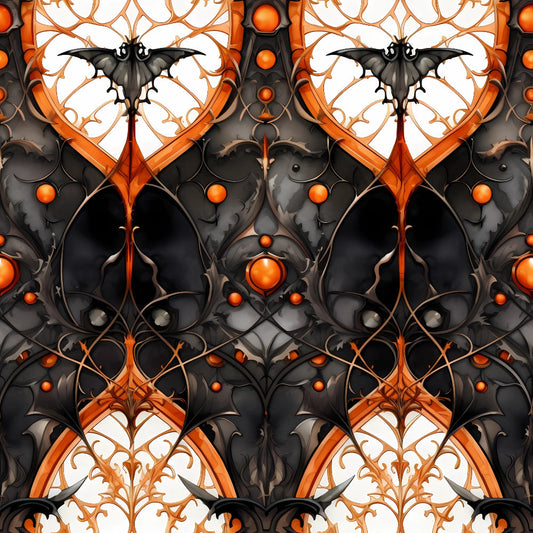 Gothic Halloween Pattern 11 Quilting Cotton Fabric