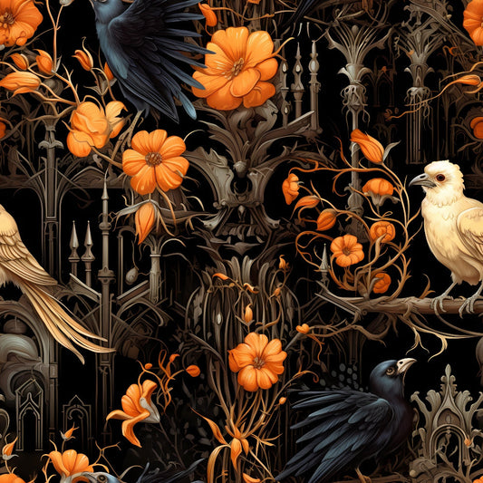 Gothic Halloween Pattern 13 Quilting Cotton Fabric