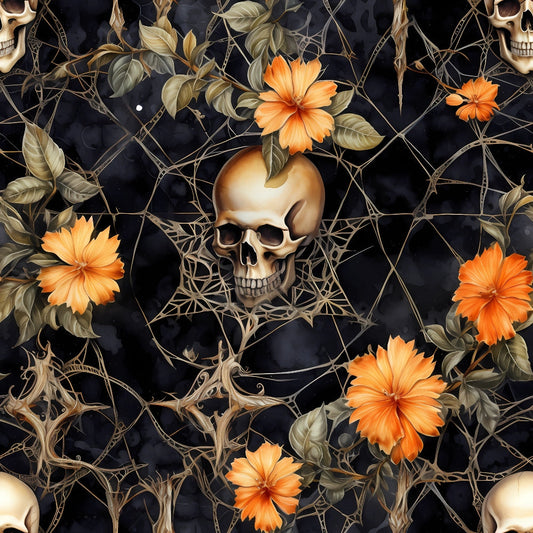 Gothic Halloween Pattern 15 Quilting Cotton Fabric