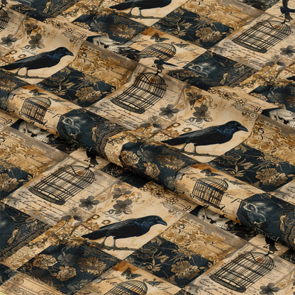 Gothic Patchwork Pattern 1 Quilting Cotton Fabric