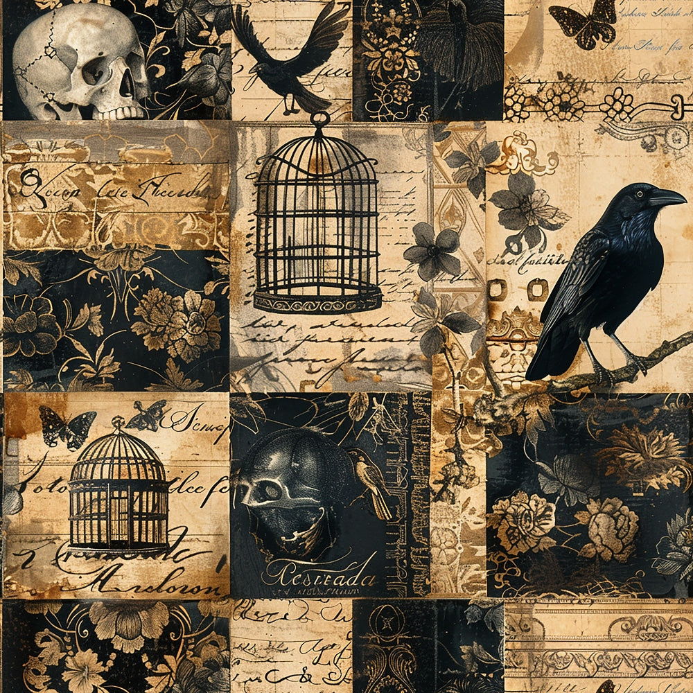 Raven's Curiosities Pattern 1 Minky Fabric