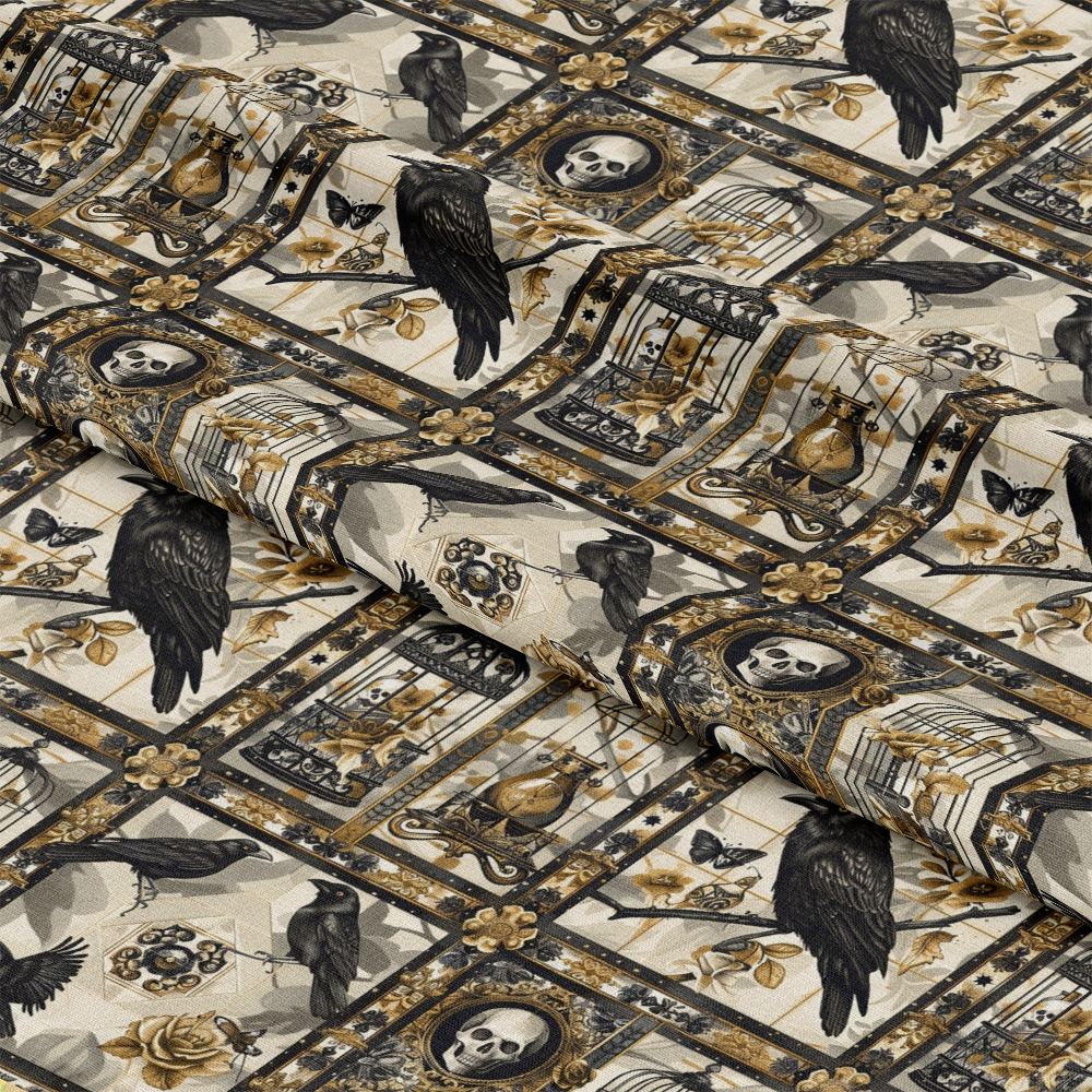 Gothic Patchwork Pattern 2 Quilting Cotton Fabric