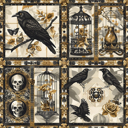 Raven's Curiosities Pattern 2 Minky Fabric