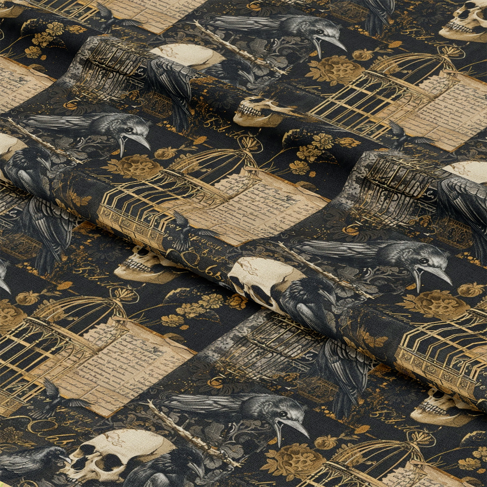 Gothic Patchwork Pattern 3 Quilting Cotton Fabric