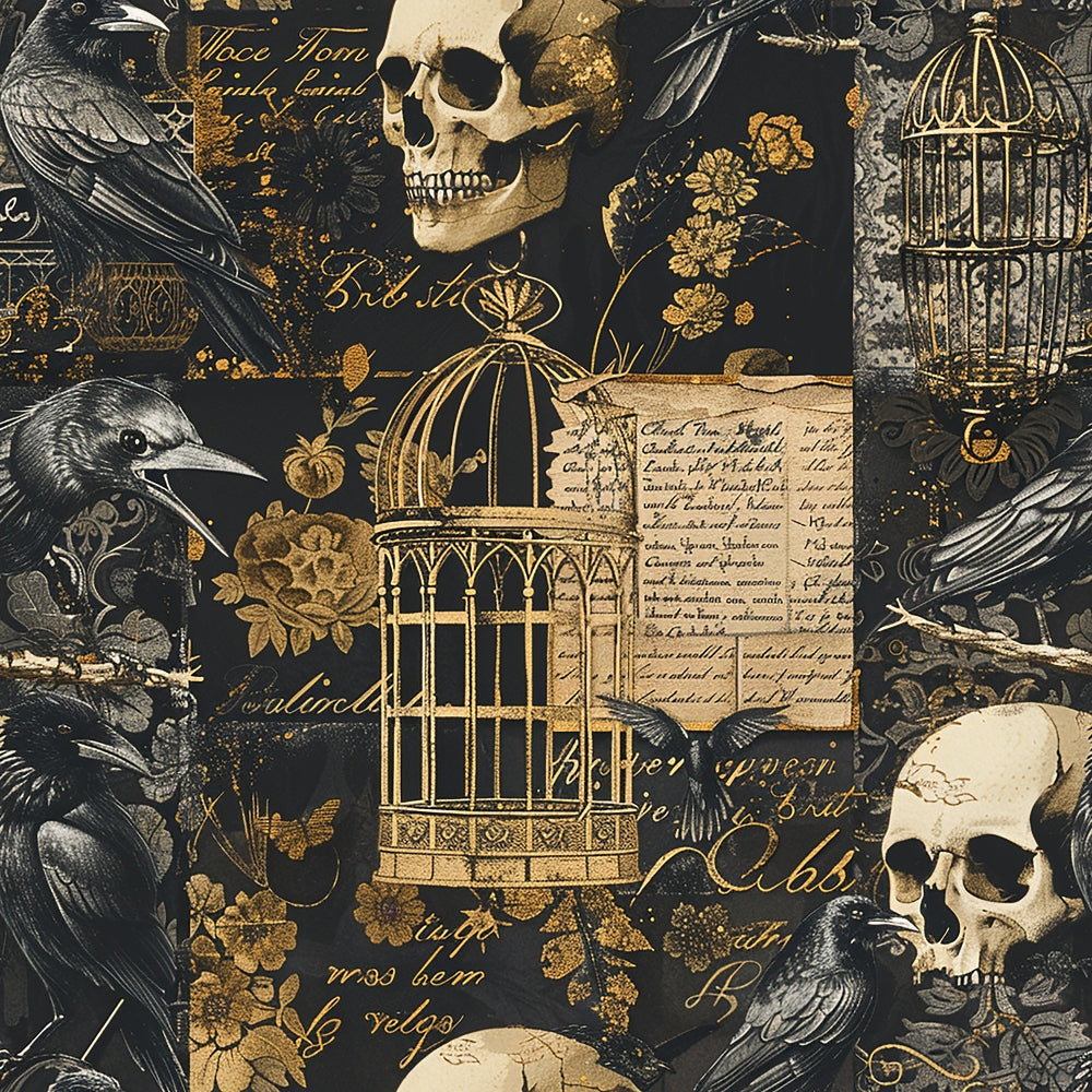 Raven's Curiosities Pattern 3 Minky Fabric