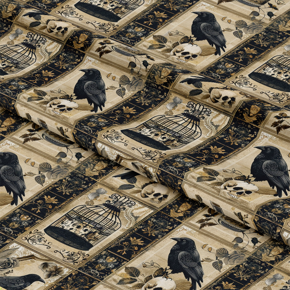 Gothic Patchwork Pattern 4 Quilting Cotton Fabric