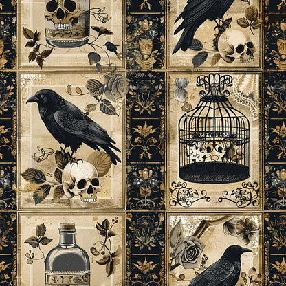Raven's Curiosities Pattern 4 Minky Fabric