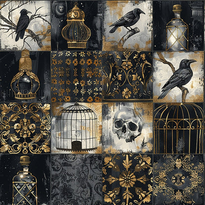 Raven's Curiosities Pattern 5 Minky Fabric