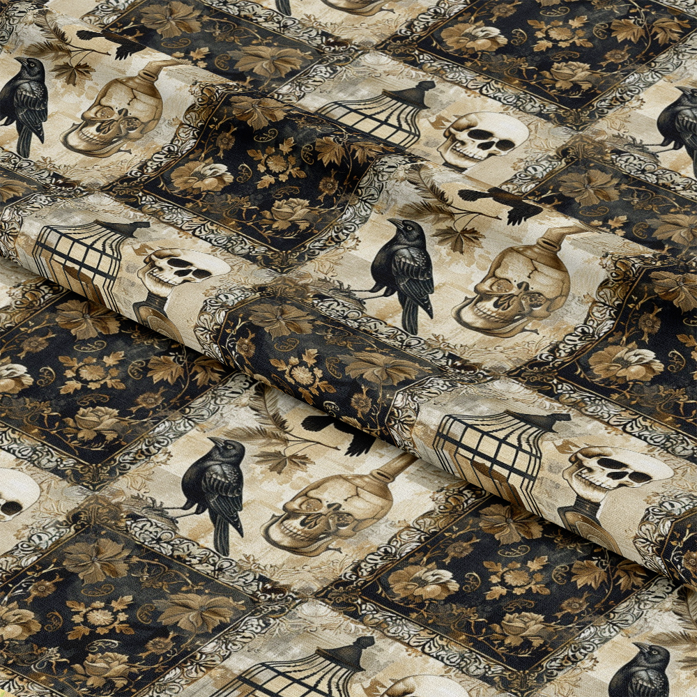 Gothic Patchwork Pattern 8 Quilting Cotton Fabric