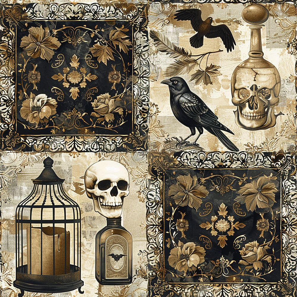 Raven's Curiosities Pattern 8 Minky Fabric