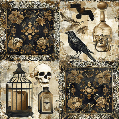 Raven's Curiosities Pattern 8 Minky Fabric