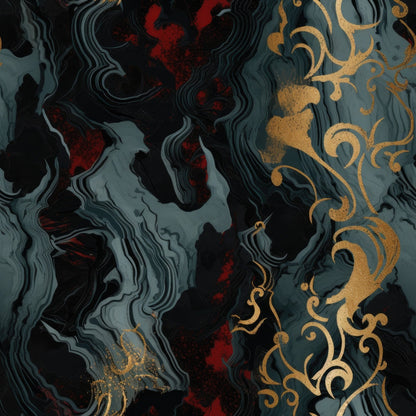 Gilded Rose Marble Pattern 6 Minky Fabric