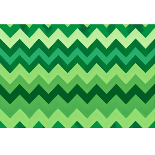 Green Chevron Pattern Quilting Cotton Fabric