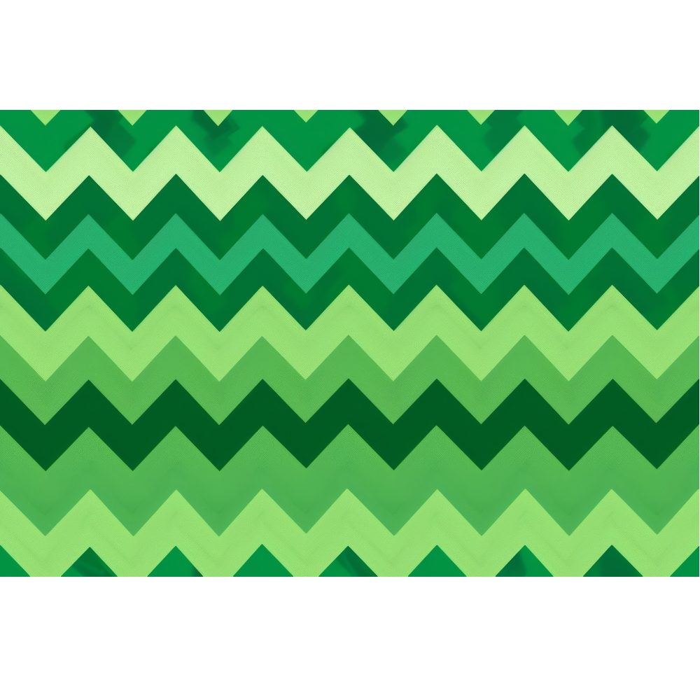 Green Chevron Pattern Minky Fabric