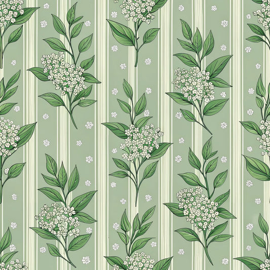Green Farmhouse Pattern 10 Quilting Cotton Fabric