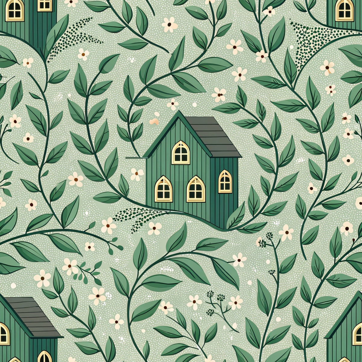 Sage Homestead Pattern 12 Minky Fabric