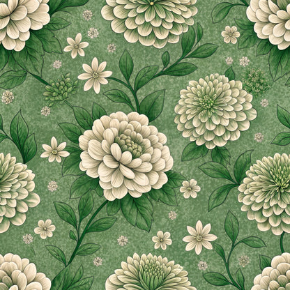 Green Farmhouse Pattern 13 Quilting Cotton Fabric