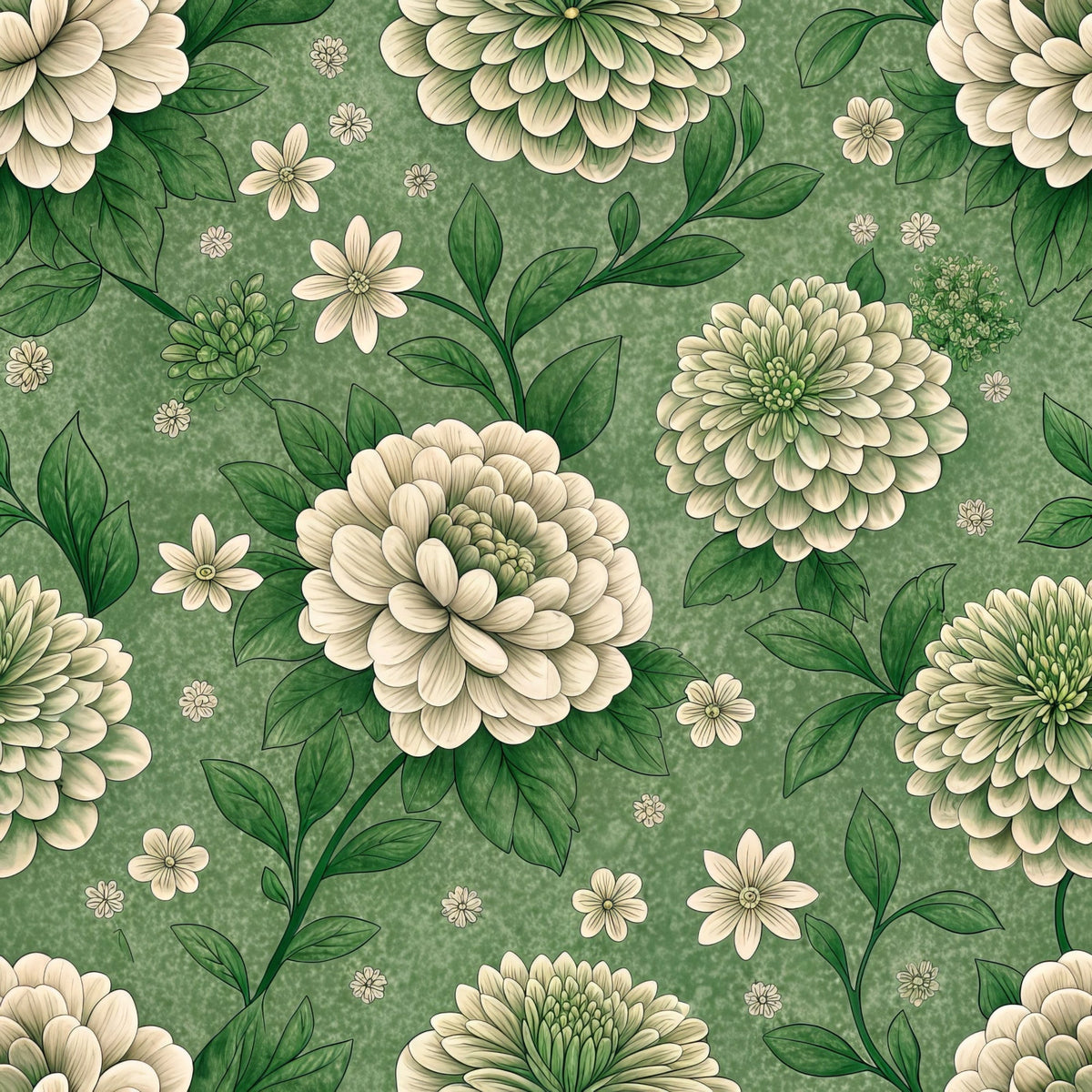 Sage Homestead Pattern 13 Minky Fabric