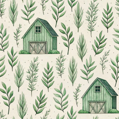 Sage Homestead Pattern 4 Minky Fabric