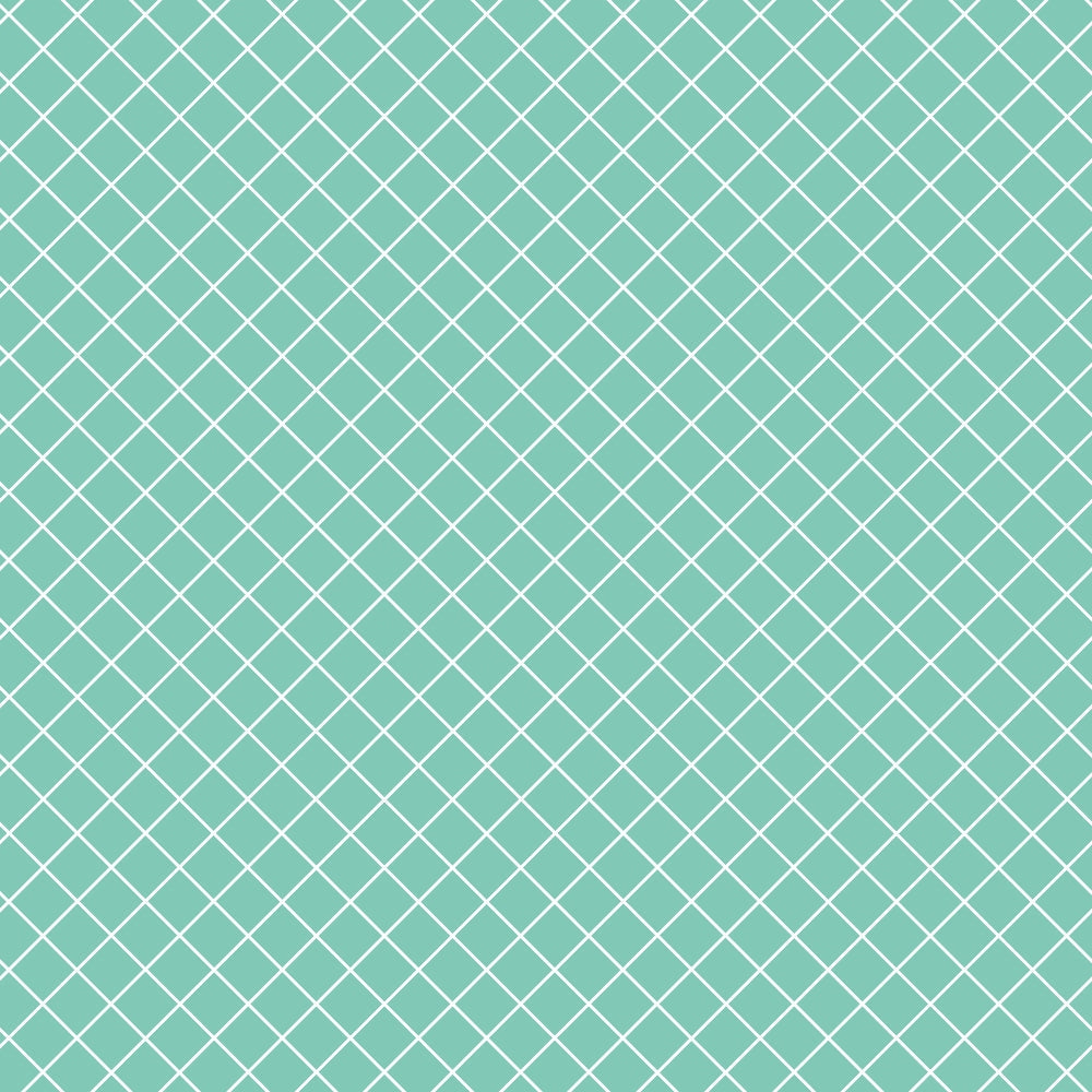 Grid Mint Quilting Cotton Fabric