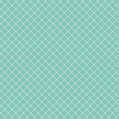 Grid Mint Quilting Cotton Fabric