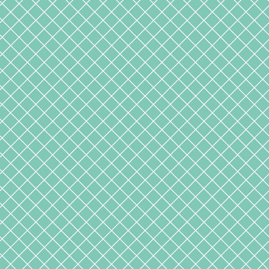 Grid Mint Quilting Cotton Fabric