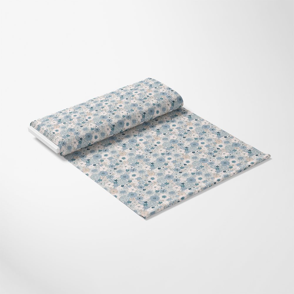 Groovy Blue Boho Pattern 10 Quilting Cotton Fabric