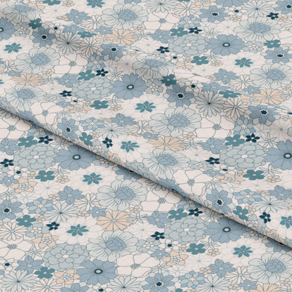 Groovy Blue Boho Pattern 10 Quilting Cotton Fabric