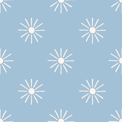Groovy Blue Boho Pattern 12 Quilting Cotton Fabric